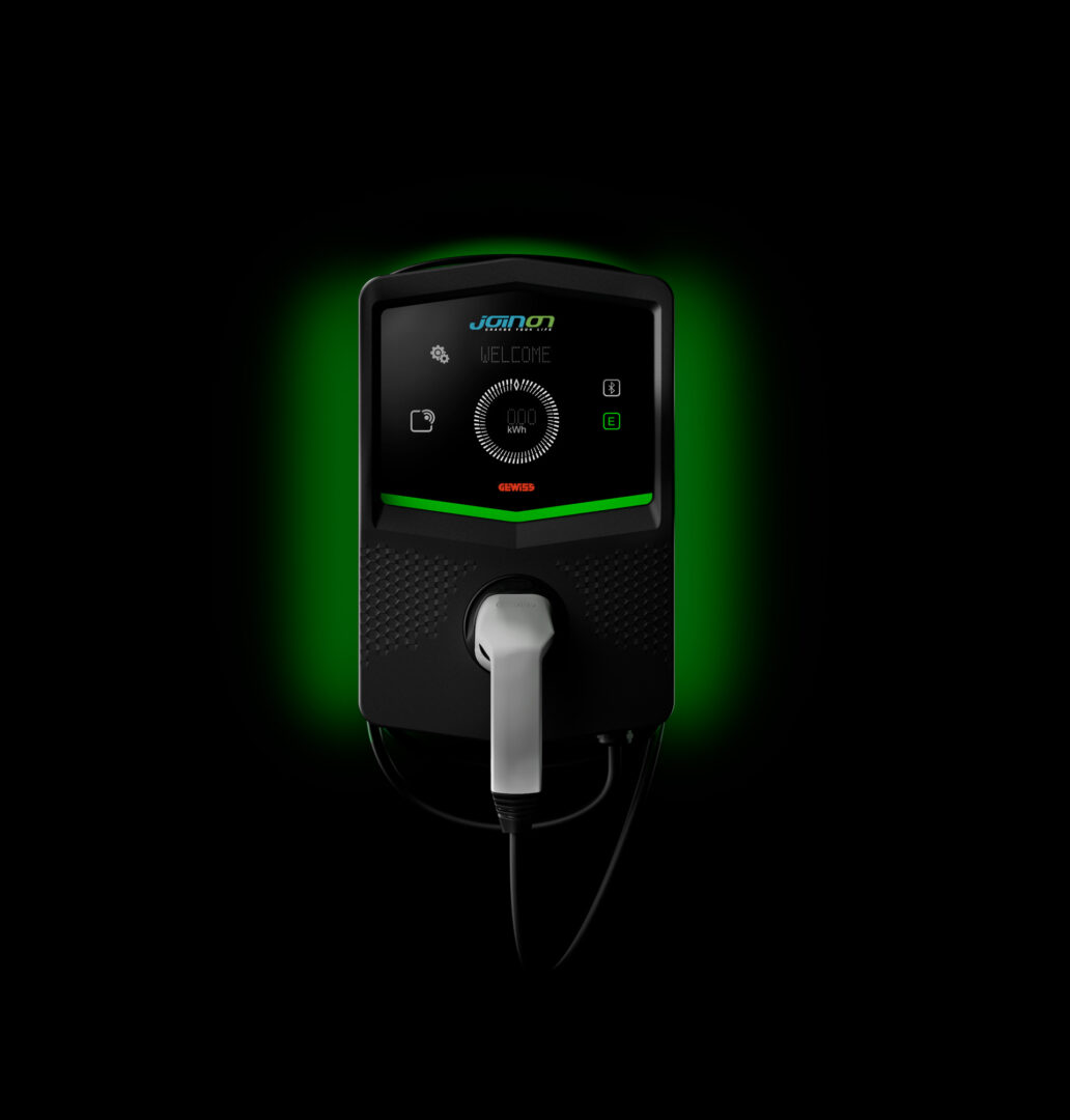 i-con wallbox ricarica veicoli elettrici led verde