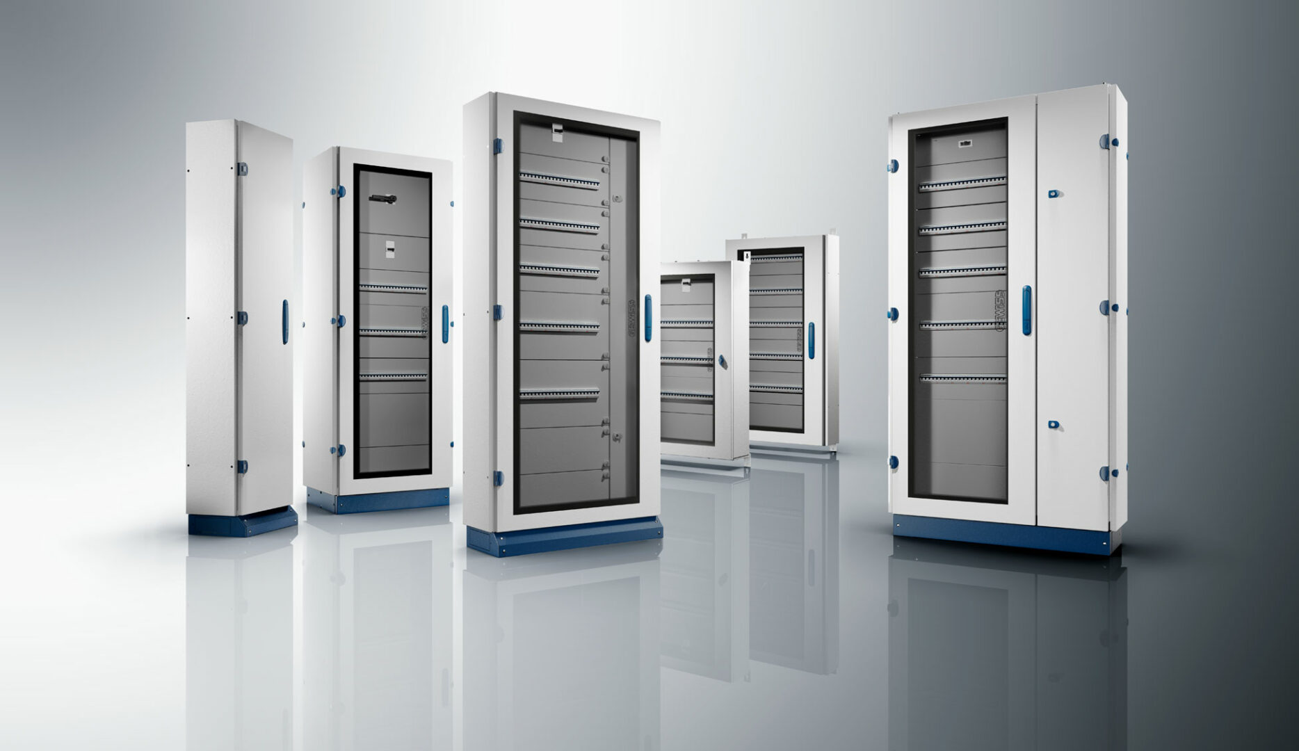 Quadri elettrici Gewiss in 3d cgi